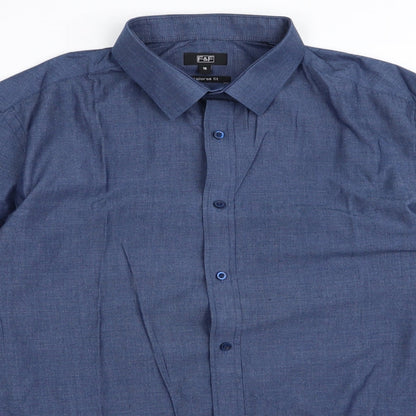 Preloved F&F Mens Blue    Button-Up Size 15 - Detail