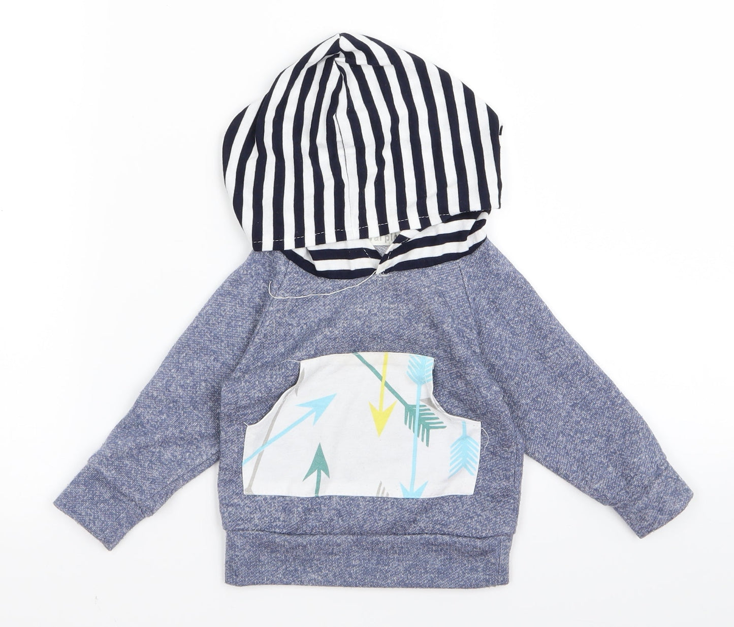 Preworn Boys Blue   Pullover Hoodie Size 3 Years