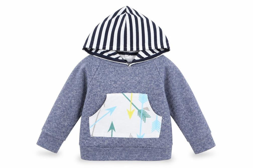 Preworn Boys Blue   Pullover Hoodie Size 3 Years