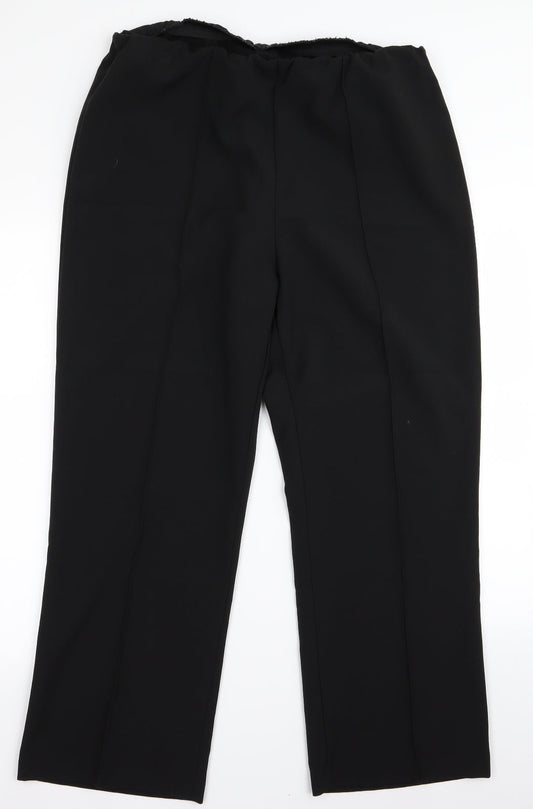 arista Womens Black   Trousers  Size 16 L26 in