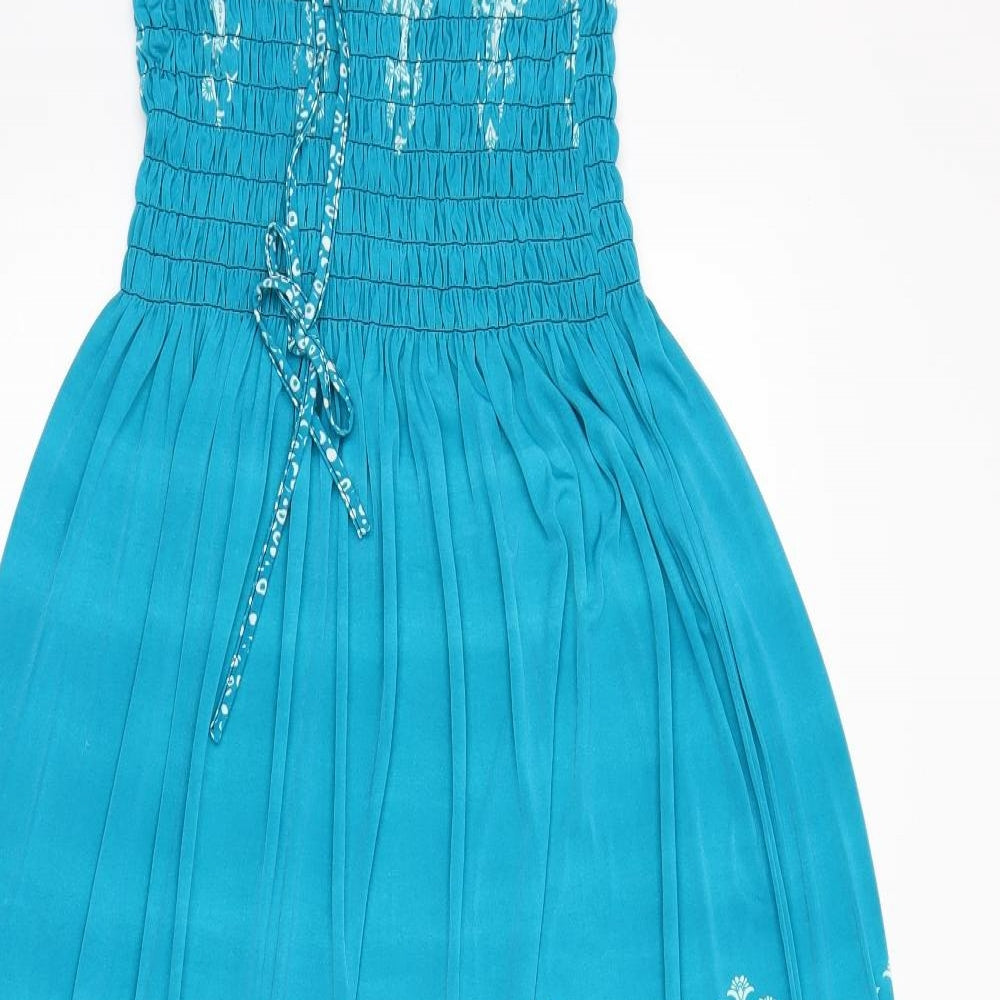 Preworn Womens Blue Geometric  Maxi  Size S