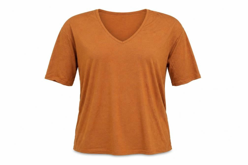 New Look Womens Brown   Jersey Blouse Size S