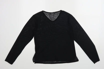 Preloved Boohoo Womens Black   Basic Blouse Size 8 - Front