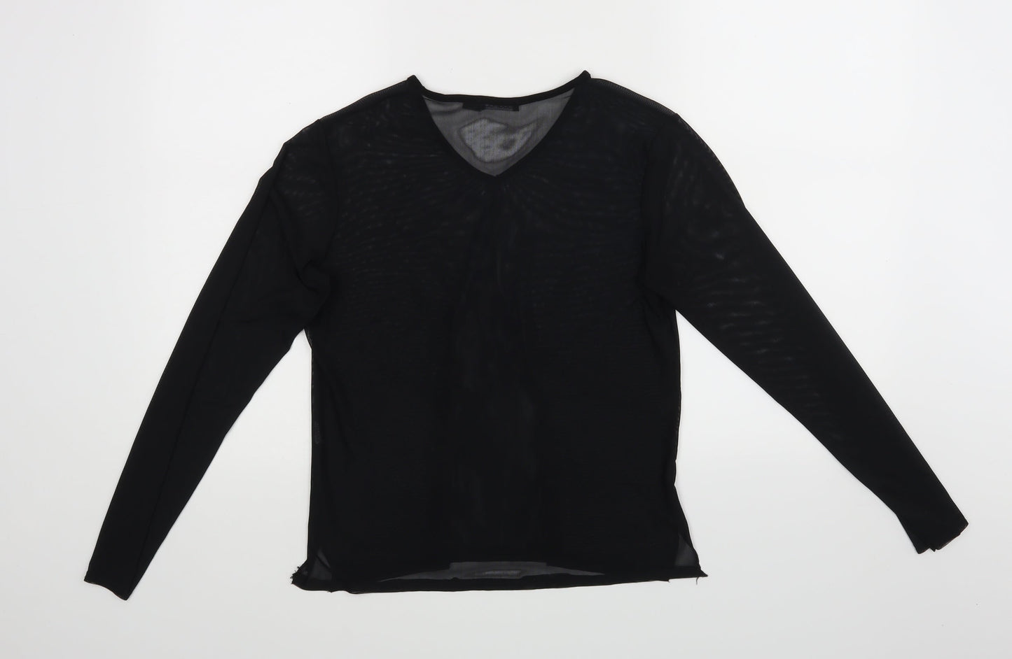 Boohoo Womens Black   Basic Blouse Size 8