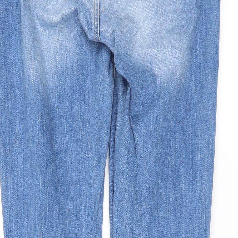 Denim & Co. Womens Blue  Denim Skinny Jeans Size 6 L29 in - Frayed Hem
