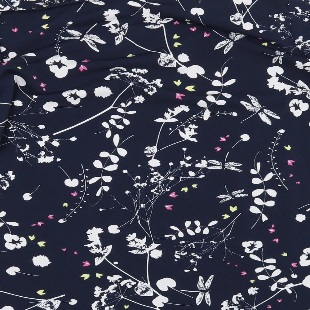 NEXT Womens Blue Floral  Tunic Blouse Size 8