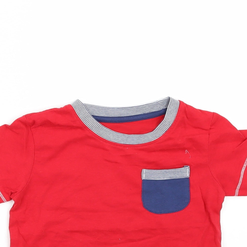 Matalan Boys Red   Basic T-Shirt Size 18-24 Months
