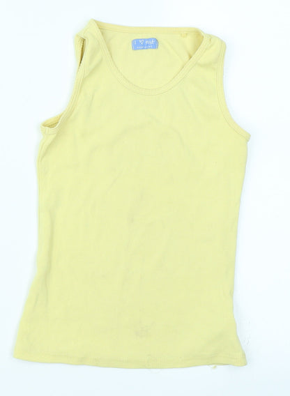 Preloved NEXT Girls Yellow   Basic Tank Size 10 Years - Front
