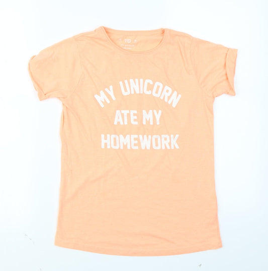 YD Girls Orange   Basic  Size 11-12 Years