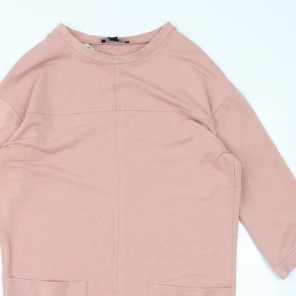 Close-up detail of Atmosphere women’s pink a-line, size UK 10