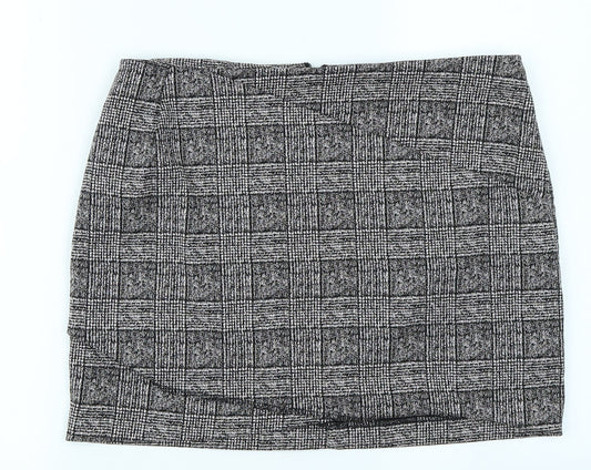 Preworn Womens Pink Plaid  A-Line Skirt Size 32 in