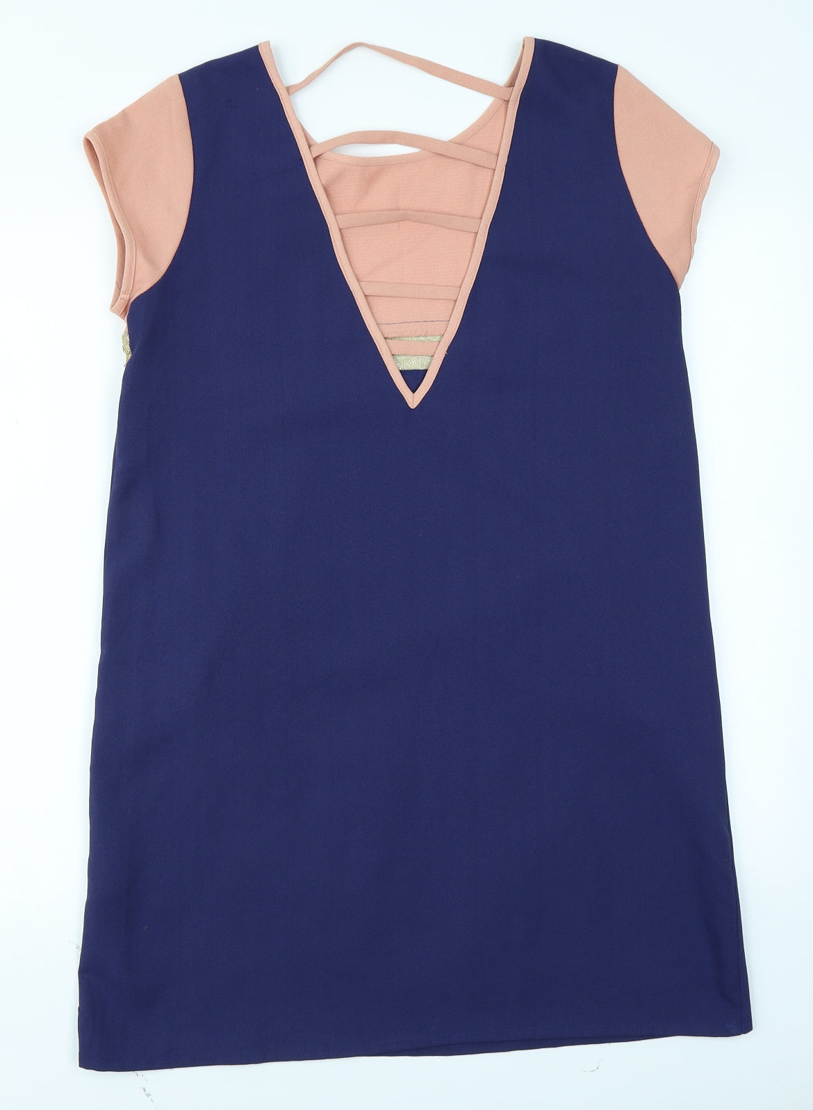 Suncoo Womens Blue Colourblock  A-Line  Size M