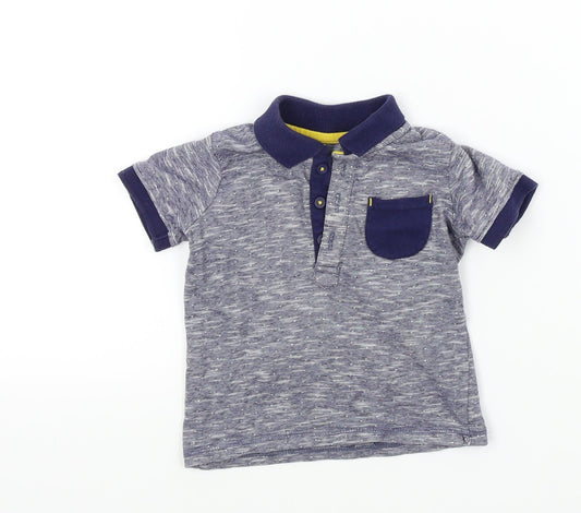 George Baby Blue Colourblock  Basic T-Shirt Size 6-9 Months
