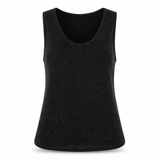 Wallis Womens Black Colourblock  Basic T-Shirt Size M  - sparkle detail