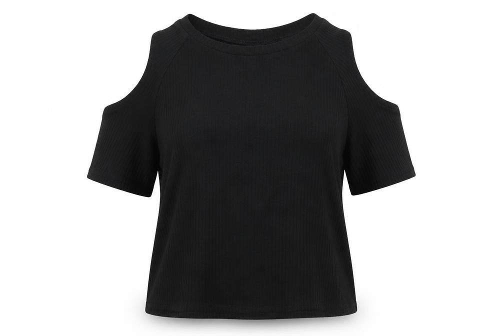 H&M Womens Black Colourblock  Basic T-Shirt Size M