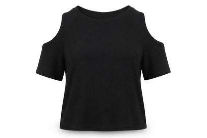 H&M Womens Black Colourblock  Basic T-Shirt Size M