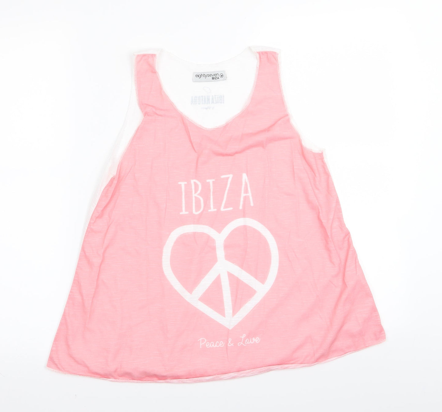 eightyseven ibiza Womens Pink   Basic Tank Size M