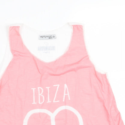 Preloved eightyseven ibiza Womens Pink   Basic Tank Size M - Detail