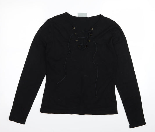 Wallis Womens Black   Basic T-Shirt Size 14