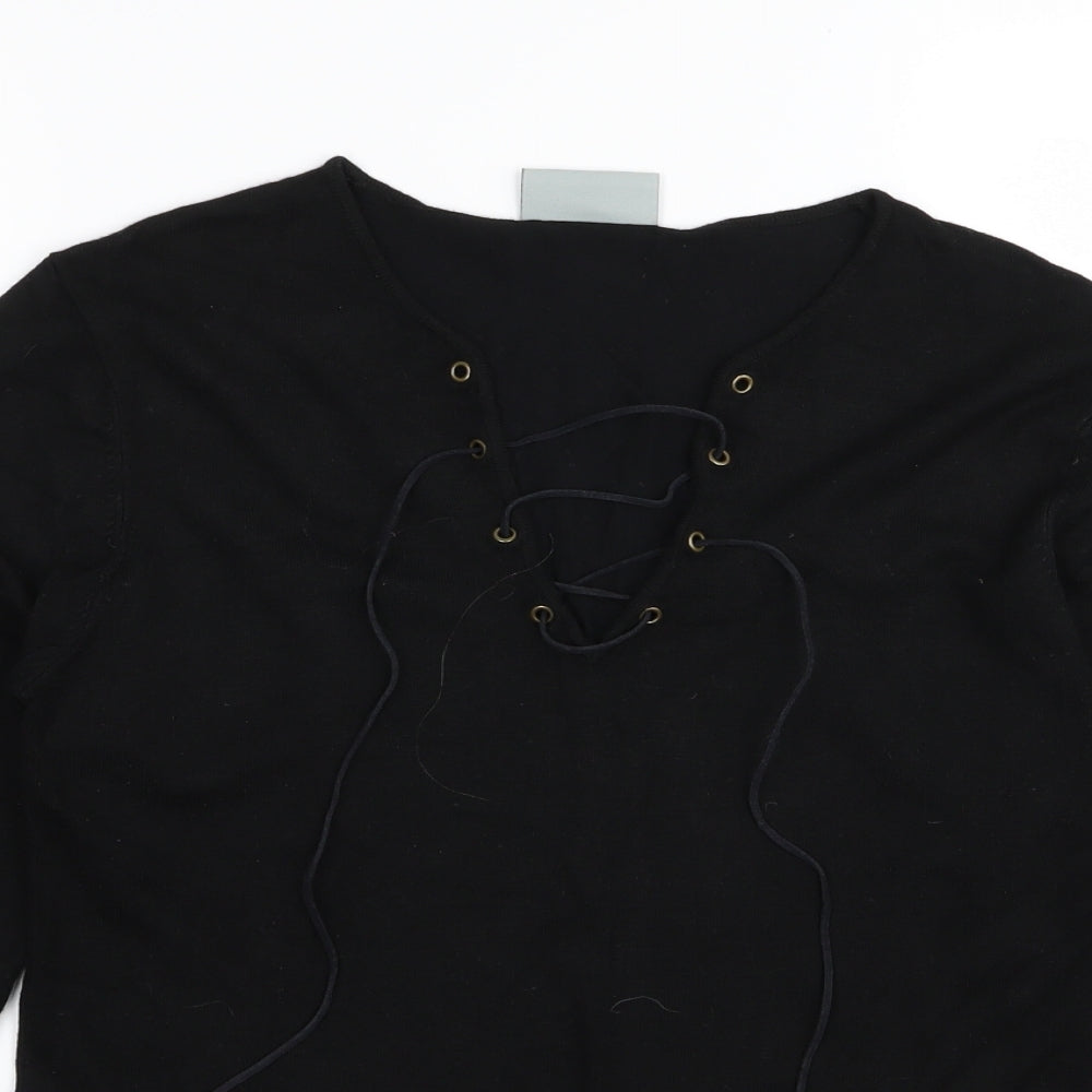 Wallis Womens Black   Basic T-Shirt Size 14