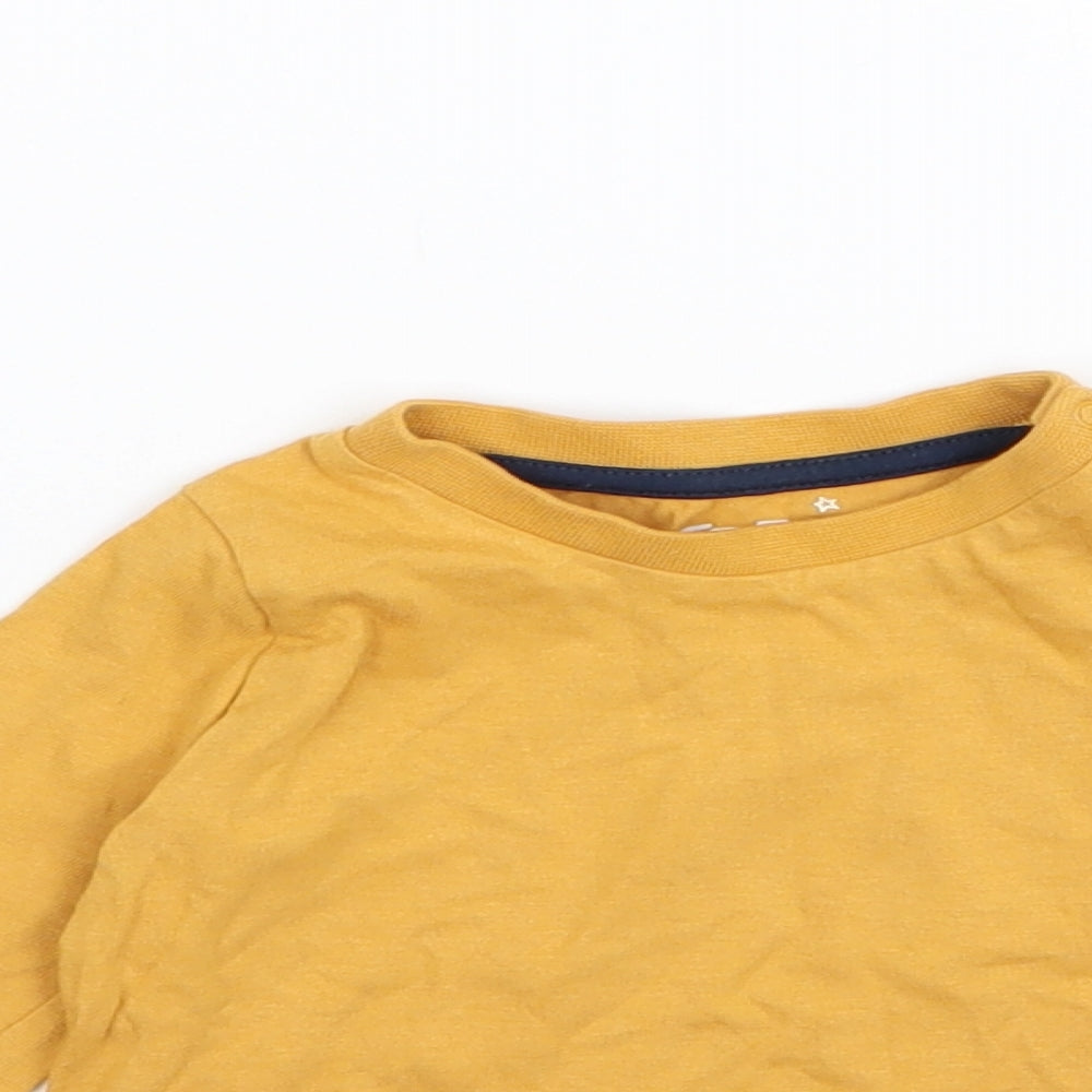 F&F Boys Yellow   Basic T-Shirt Size 0-3 Months