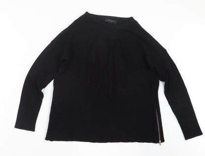 Front view of Atmosphere women’s black knit jumper, size UK 10