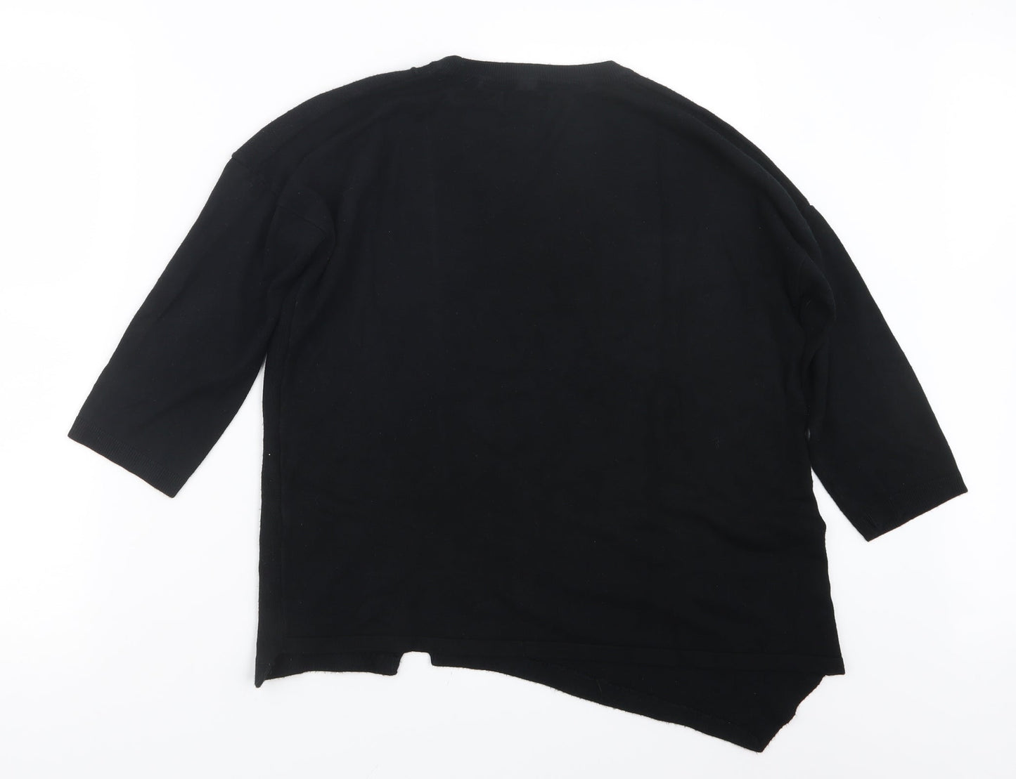 Papaya Womens Black  Knit Pullover Jumper Size 12