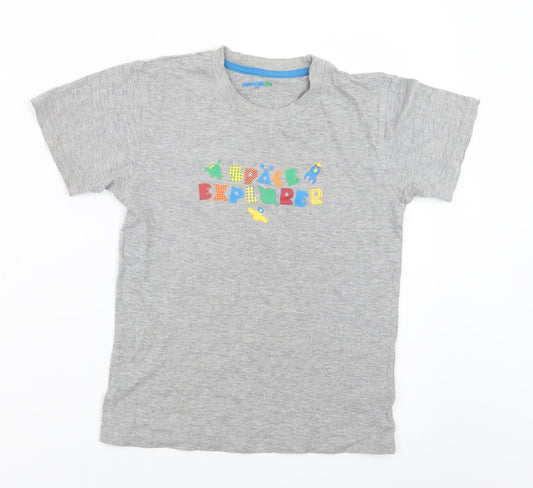 Mountain Life Boys Grey   Basic T-Shirt Size 7-8 Years