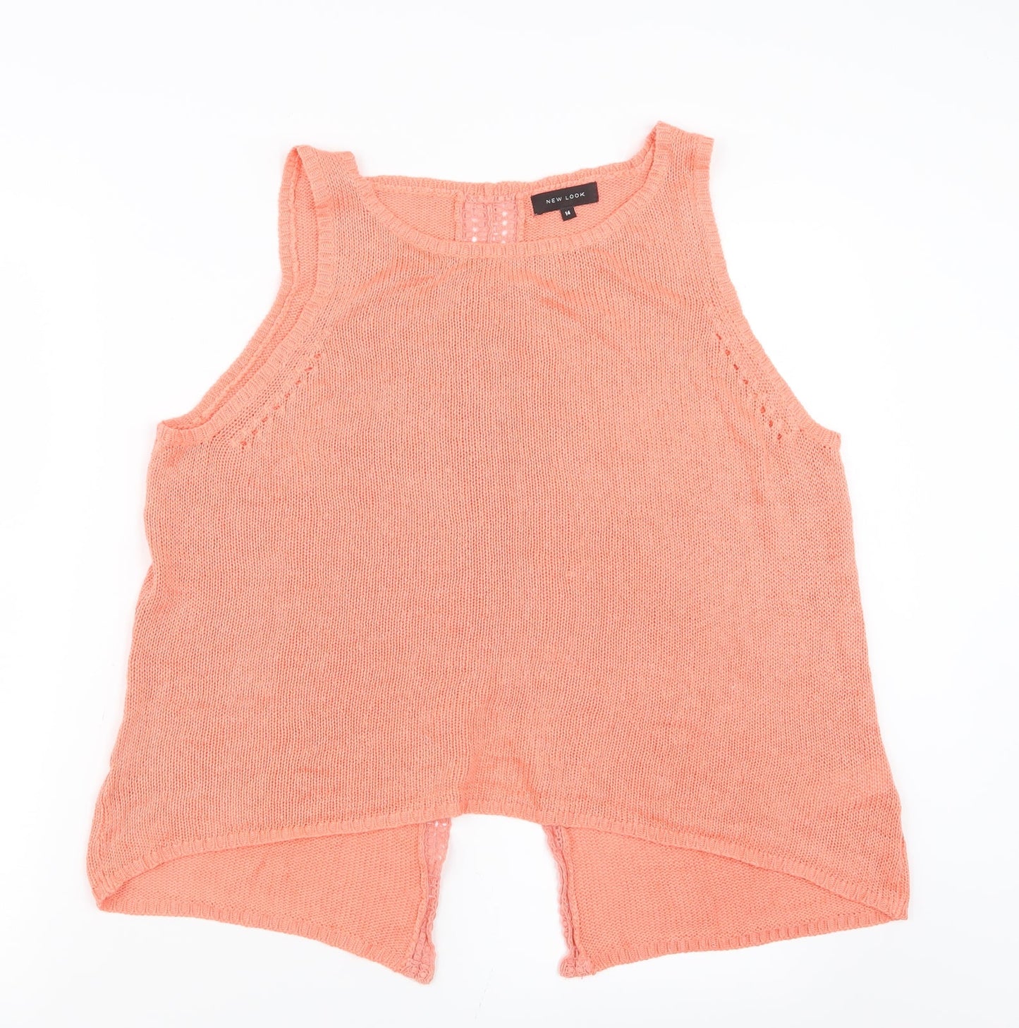New Look Womens Orange  Knit Pullover Jumper Size 14