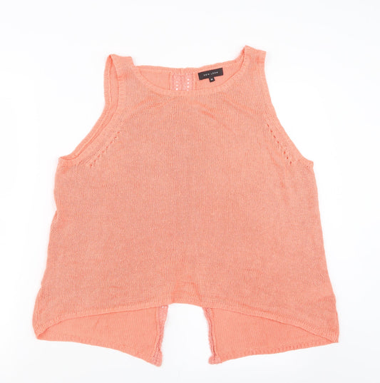 New Look Womens Orange  Knit Pullover Jumper Size 14