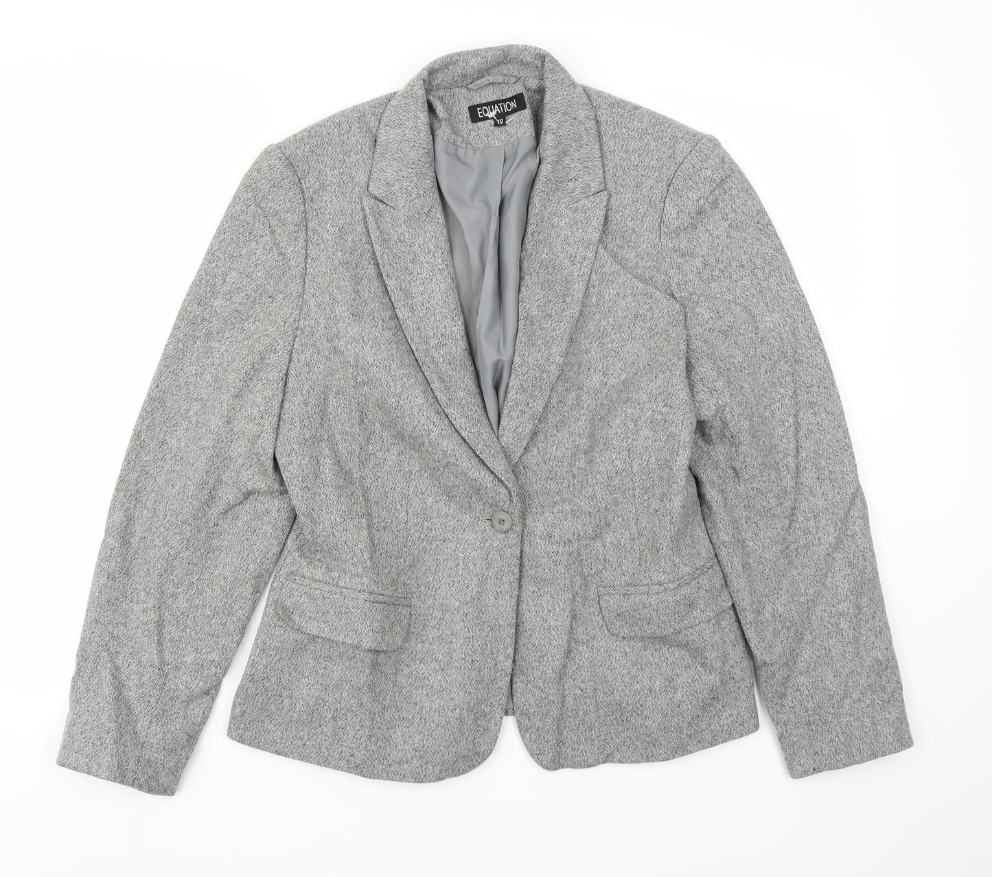 EQUATION  Womens Grey   Jacket Blazer Size 12