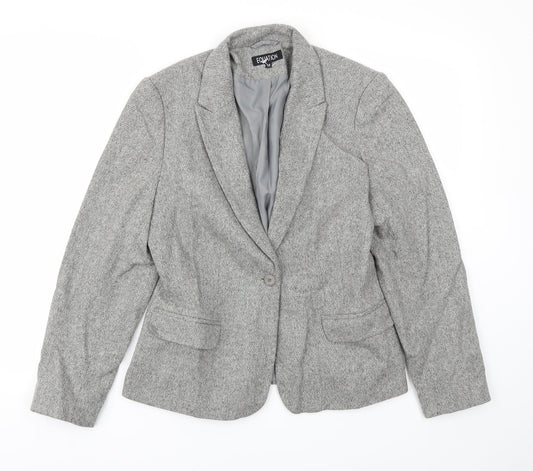 EQUATION  Womens Grey   Jacket Blazer Size 12