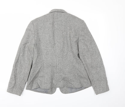 Preloved EQUATION  Womens Grey   Jacket Blazer Size 12 - Back
