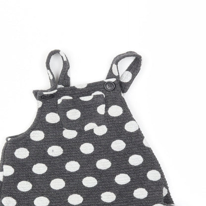 Preloved George Girls Grey Polka Dot  Fit & Flare  Size 2 Years - Detail