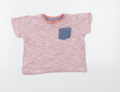 Preloved Matalan Boys Pink   Basic T-Shirt Size 18-24 Months - Front