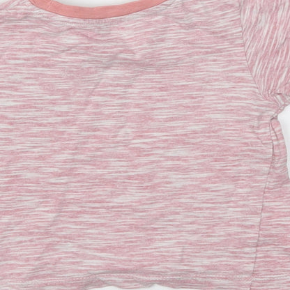 Preloved Matalan Boys Pink   Basic T-Shirt Size 18-24 Months - Label