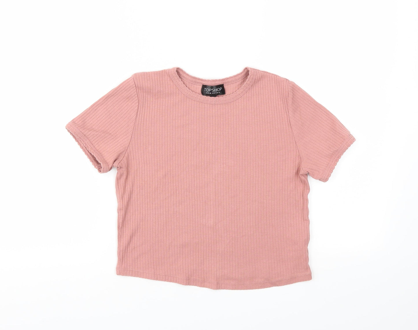 TOPSHOP  Womens Pink   Basic T-Shirt Size 10