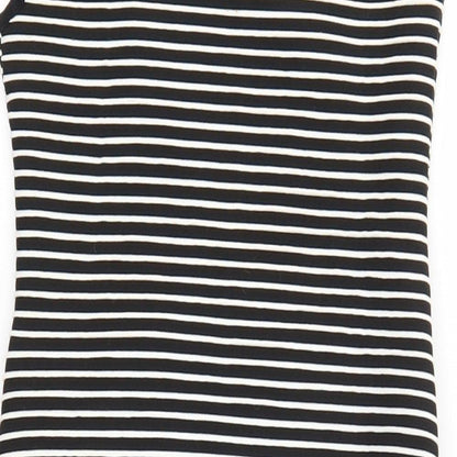 Preloved Primark Womens Black Striped  A-Line  Size 10 - Label