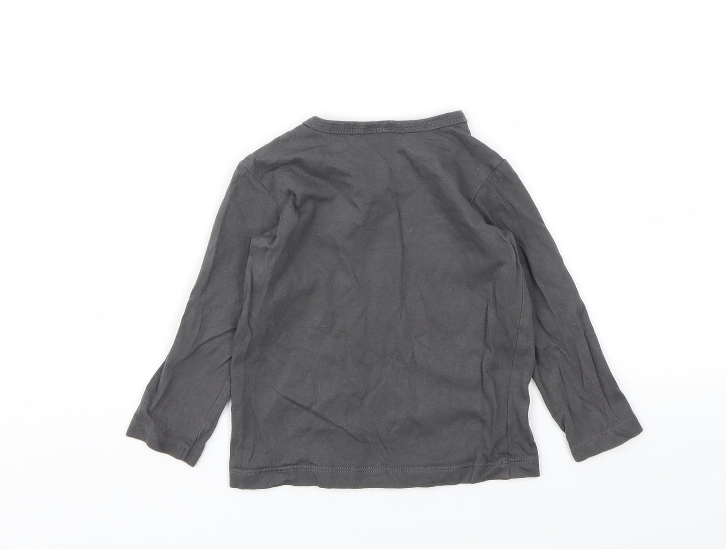 H&M Girls Grey   Basic T-Shirt Size 9-12 Months