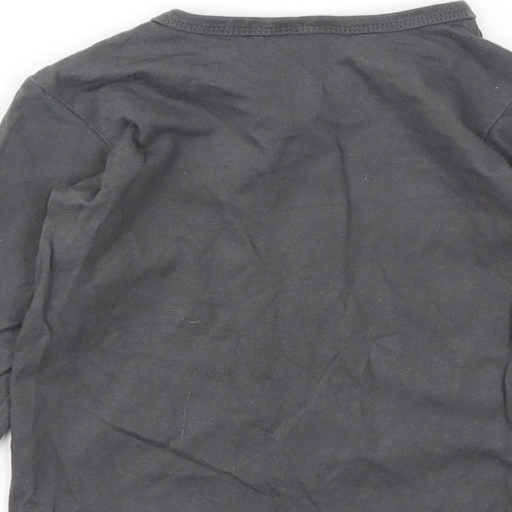 H&M Girls Grey   Basic T-Shirt Size 9-12 Months
