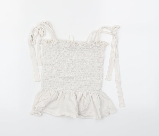 H&M Womens White   Basic T-Shirt Size XS