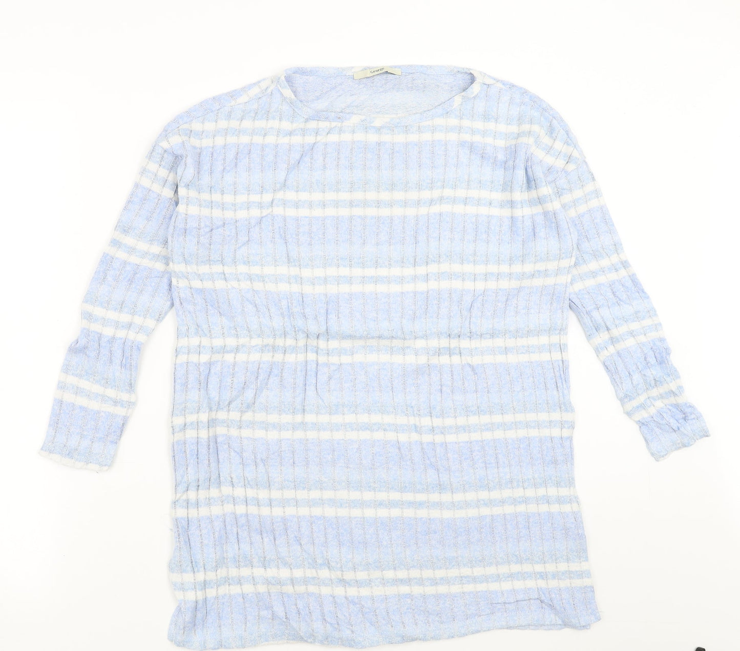George Womens Blue Striped  Pullover Jumper Size 8