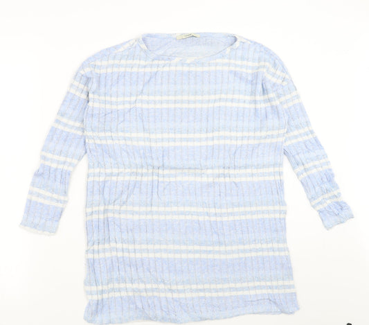 George Womens Blue Striped  Pullover Jumper Size 8