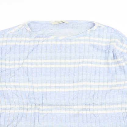 Preloved George Womens Blue Striped  Pullover Jumper Size 8 - Detail