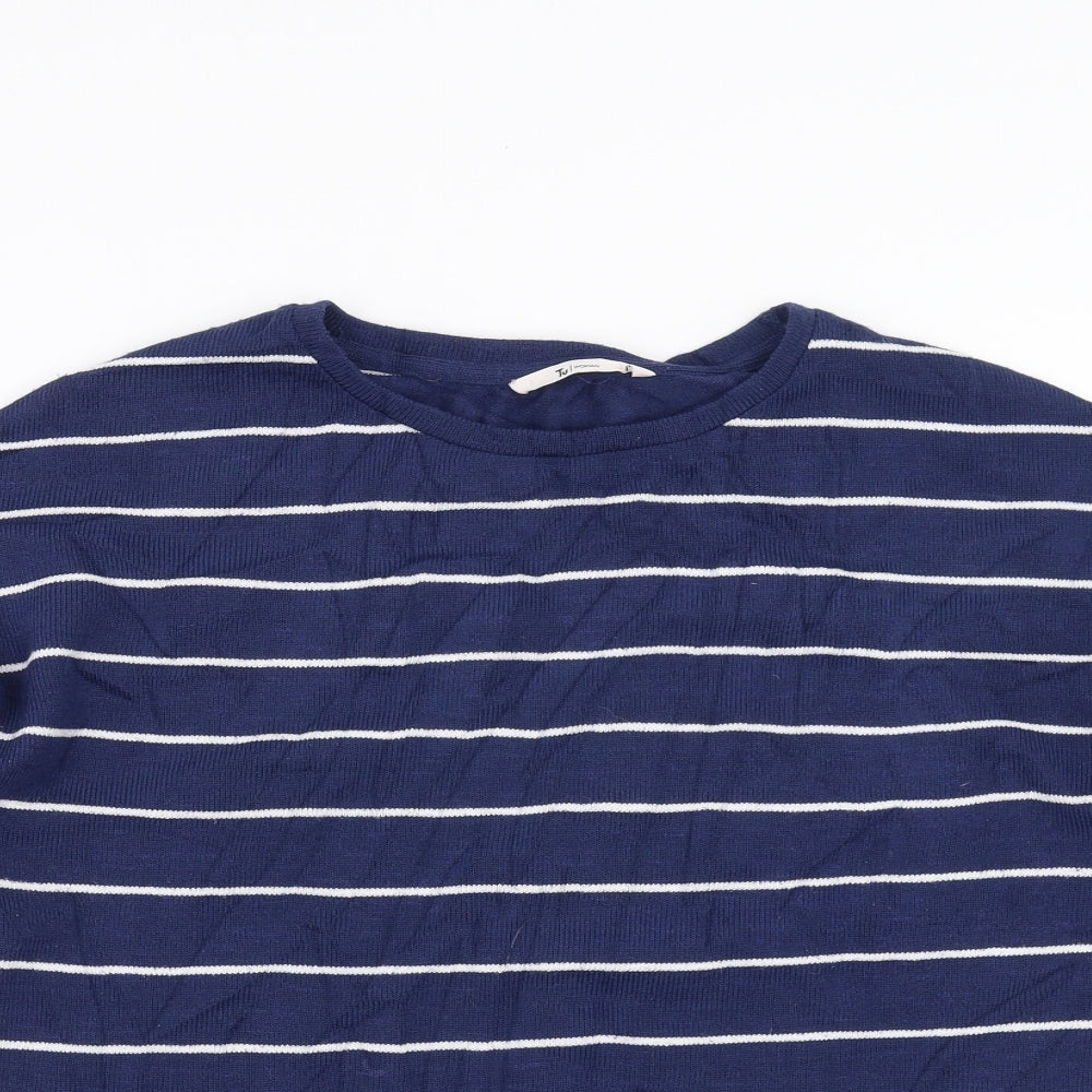 Sainsburys Womens Blue Striped  Pullover Jumper Size 12