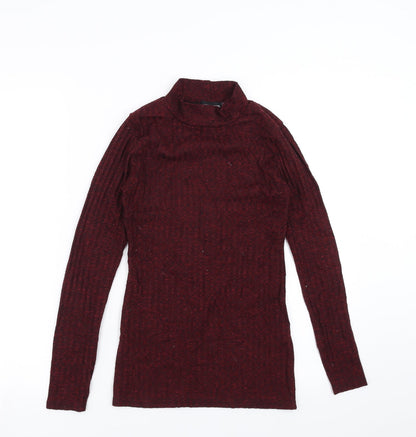 Preloved PRETTYLITTLETHING Womens Red   Pullover Jumper Size 6 - Front