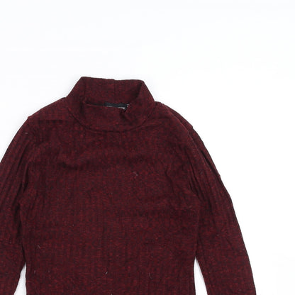 Preloved PRETTYLITTLETHING Womens Red   Pullover Jumper Size 6 - Detail