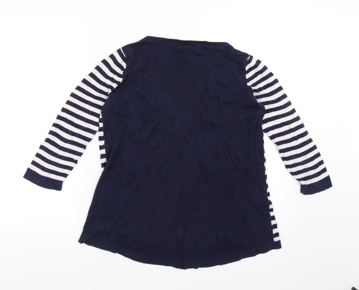 Mango Womens Blue Striped  Pullover Jumper Size S