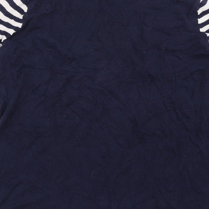 Preloved Mango Womens Blue Striped  Pullover Jumper Size S - Label