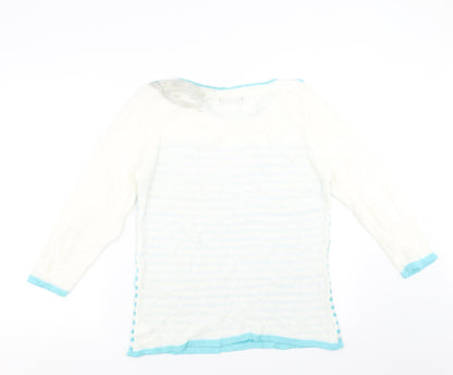 Preloved BM collection Womens Blue Striped  Pullover Jumper Size S - Front